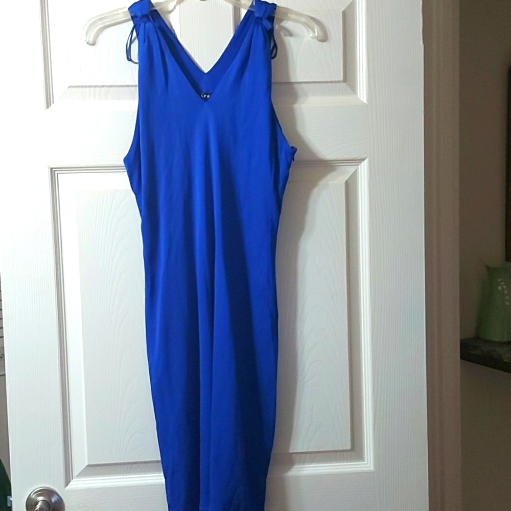 Ralph Lauren Sleeveless Cocktail Royal Blue Dress